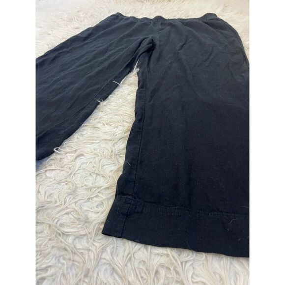 Old Navy Womens XL Black High Rise Wide Leg Linen  Blend Elastic Pull On Pants - Picture 8 of 10